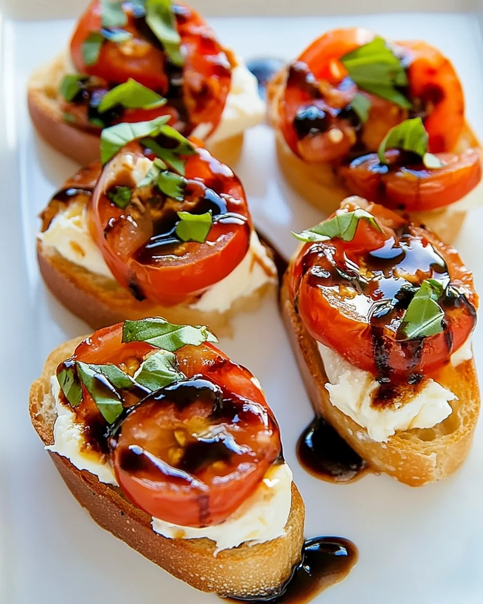 Fresh Tomato Goat Cheese Crostini Delight - additional image