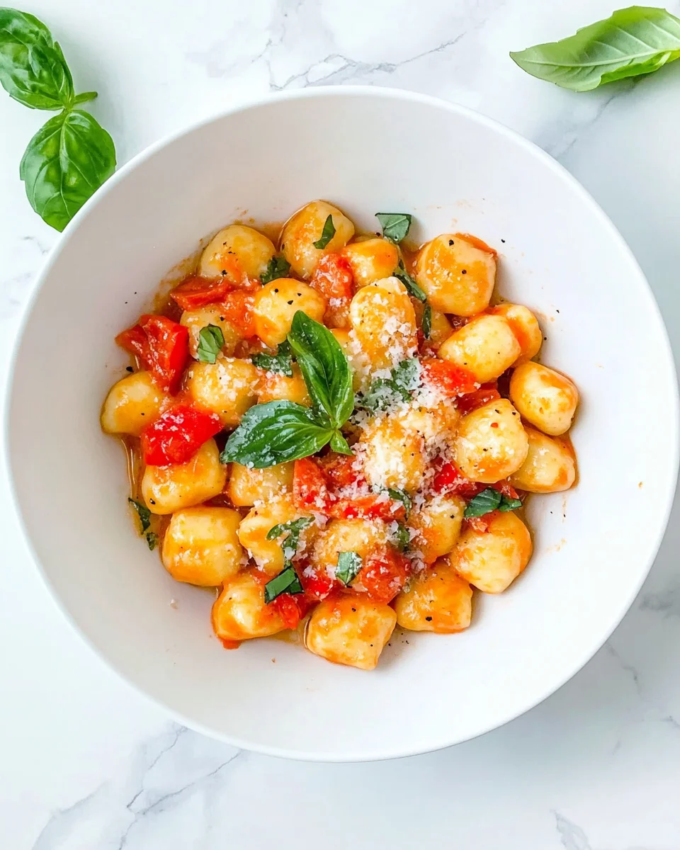 Homemade Tomato Red Pepper Gnocchi With Fresh Flavors - additional image