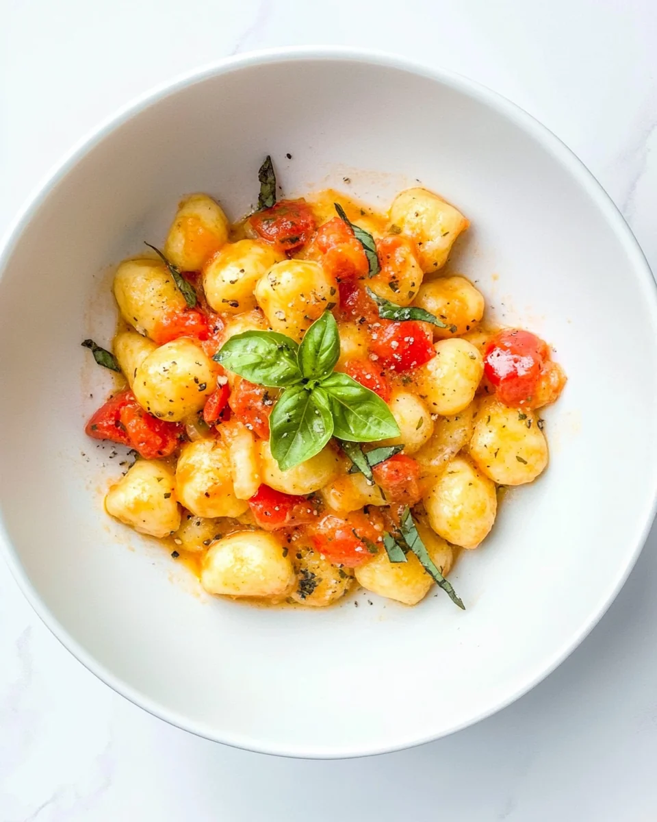 Homemade Tomato Red Pepper Gnocchi With Fresh Flavors - additional image