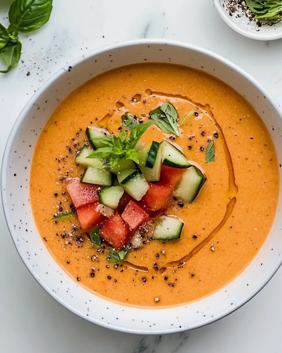 Fresh Tomato and Watermelon Gazpacho Recipe - additional image