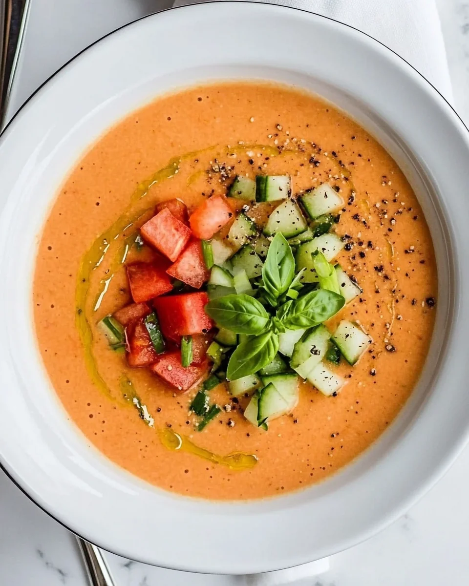Fresh Tomato and Watermelon Gazpacho Recipe - additional image