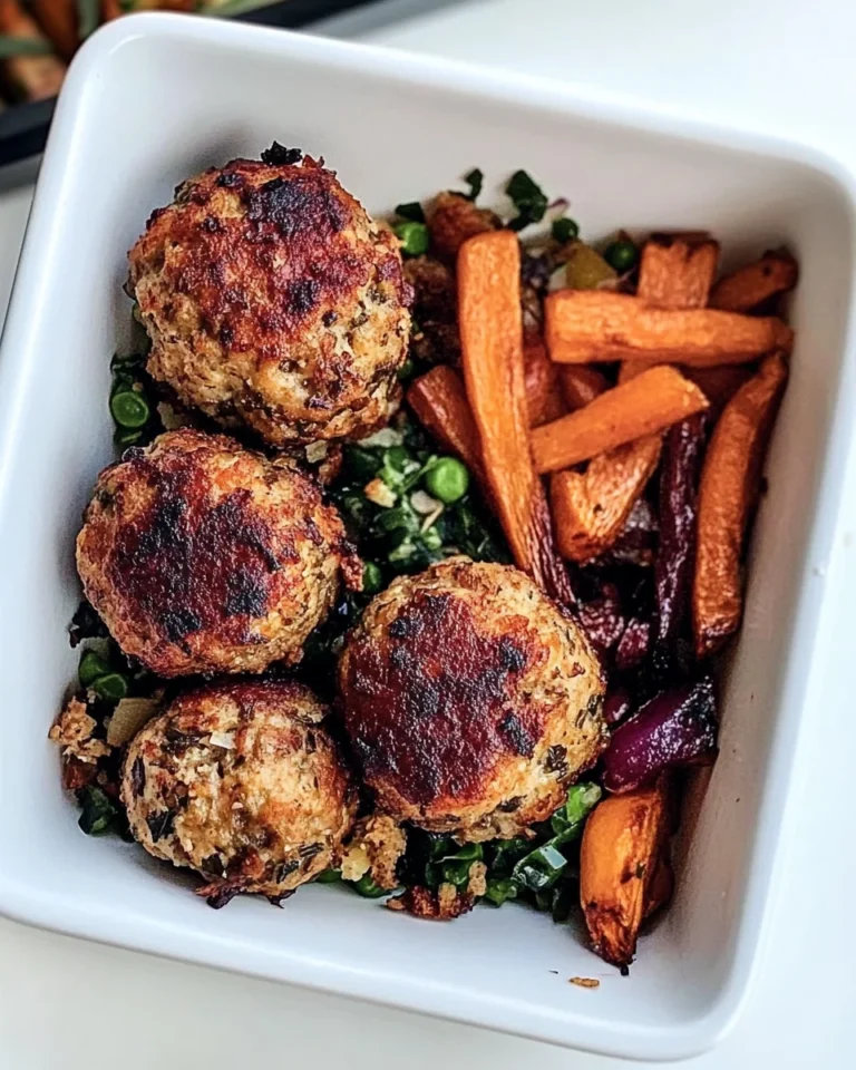 Savory Homemade Turkey and Stuffing Meatballs