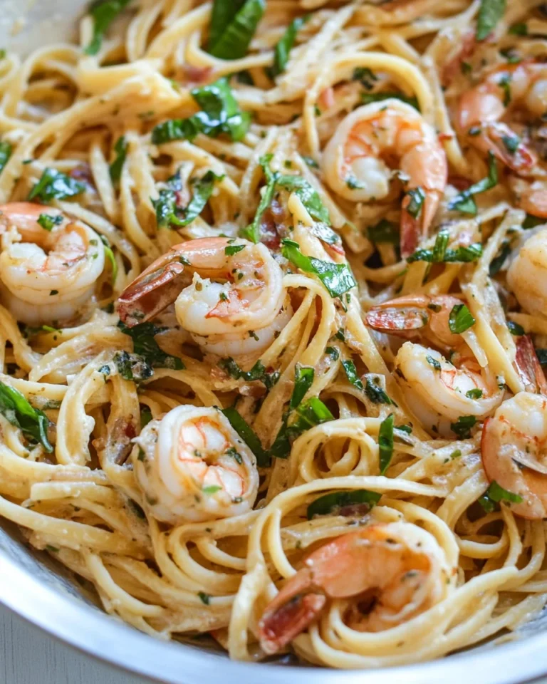 Creamy Tuscan Shrimp Pasta Made From Scratch