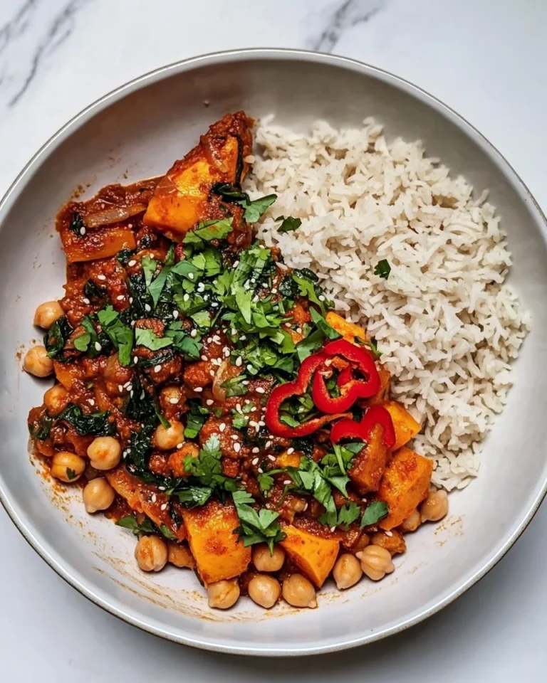 Simple Vegan Butternut Squash and Chickpea Tagine