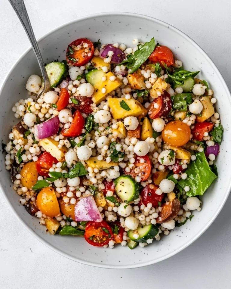Fresh Vegan Giant Couscous Salad for a Wholesome Meal