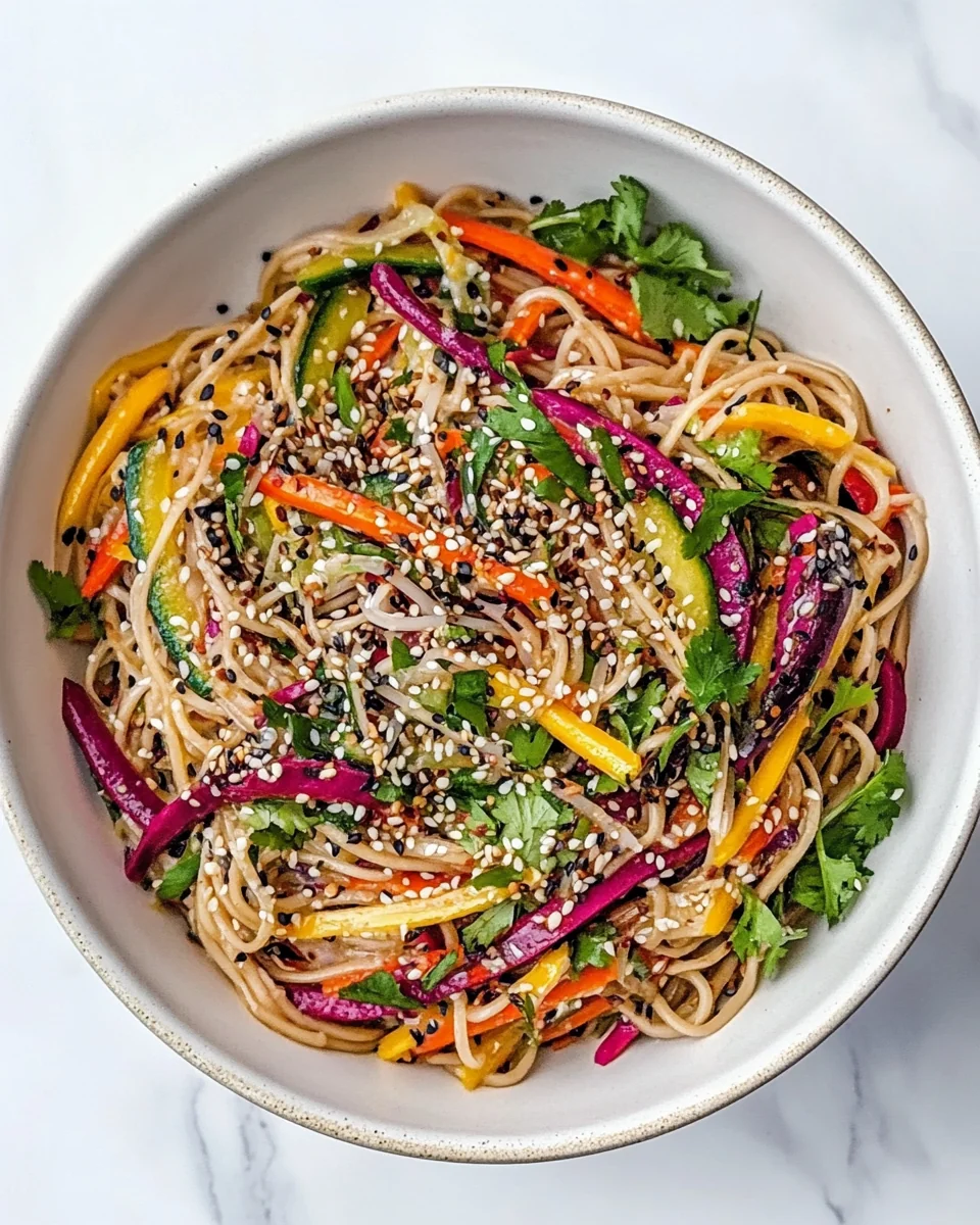 Vegan Rainbow Noodle Salad With Fresh Vegetables - additional image