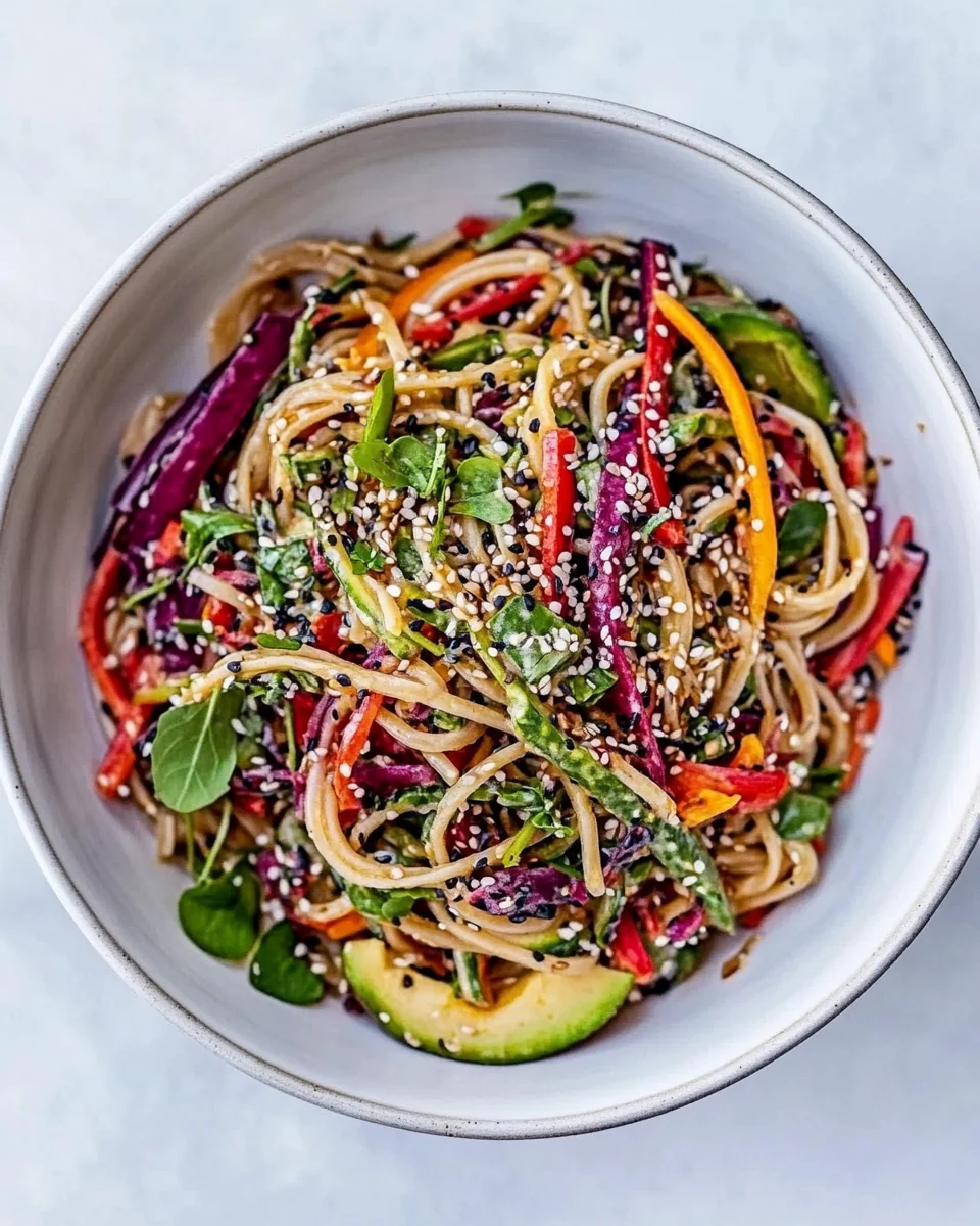 Vegan Rainbow Noodle Salad With Fresh Vegetables - additional image