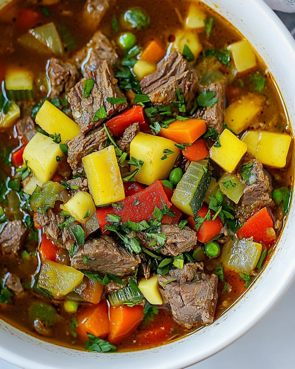 Homemade Hearty Vegetable Beef Soup - additional image