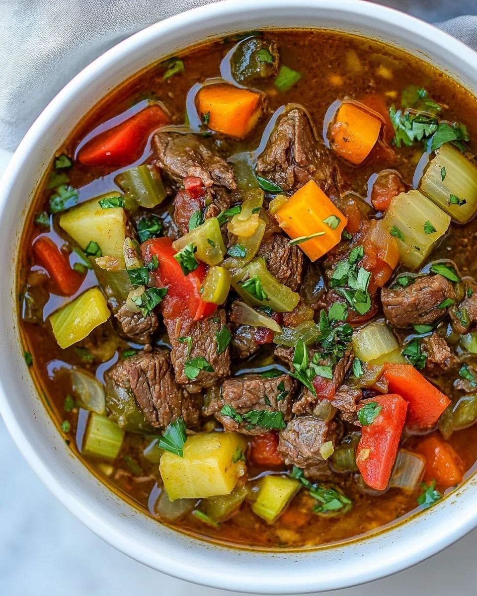 Homemade Hearty Vegetable Beef Soup - additional image
