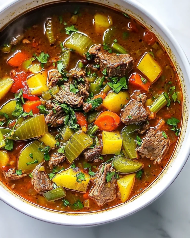 Homemade Hearty Vegetable Beef Soup