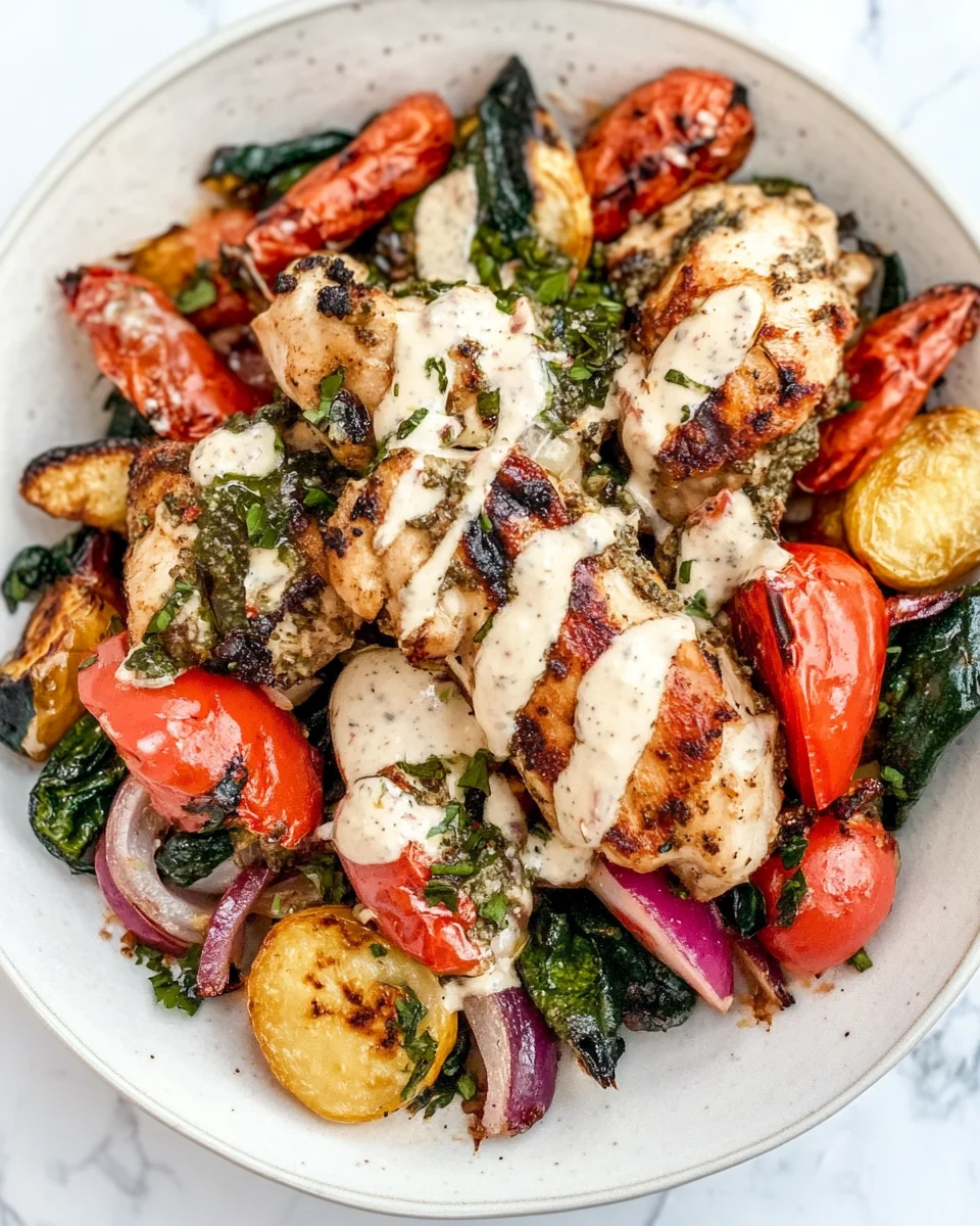 Zaatar Chicken with Roasted Vegetables and Tahini Delight - additional image