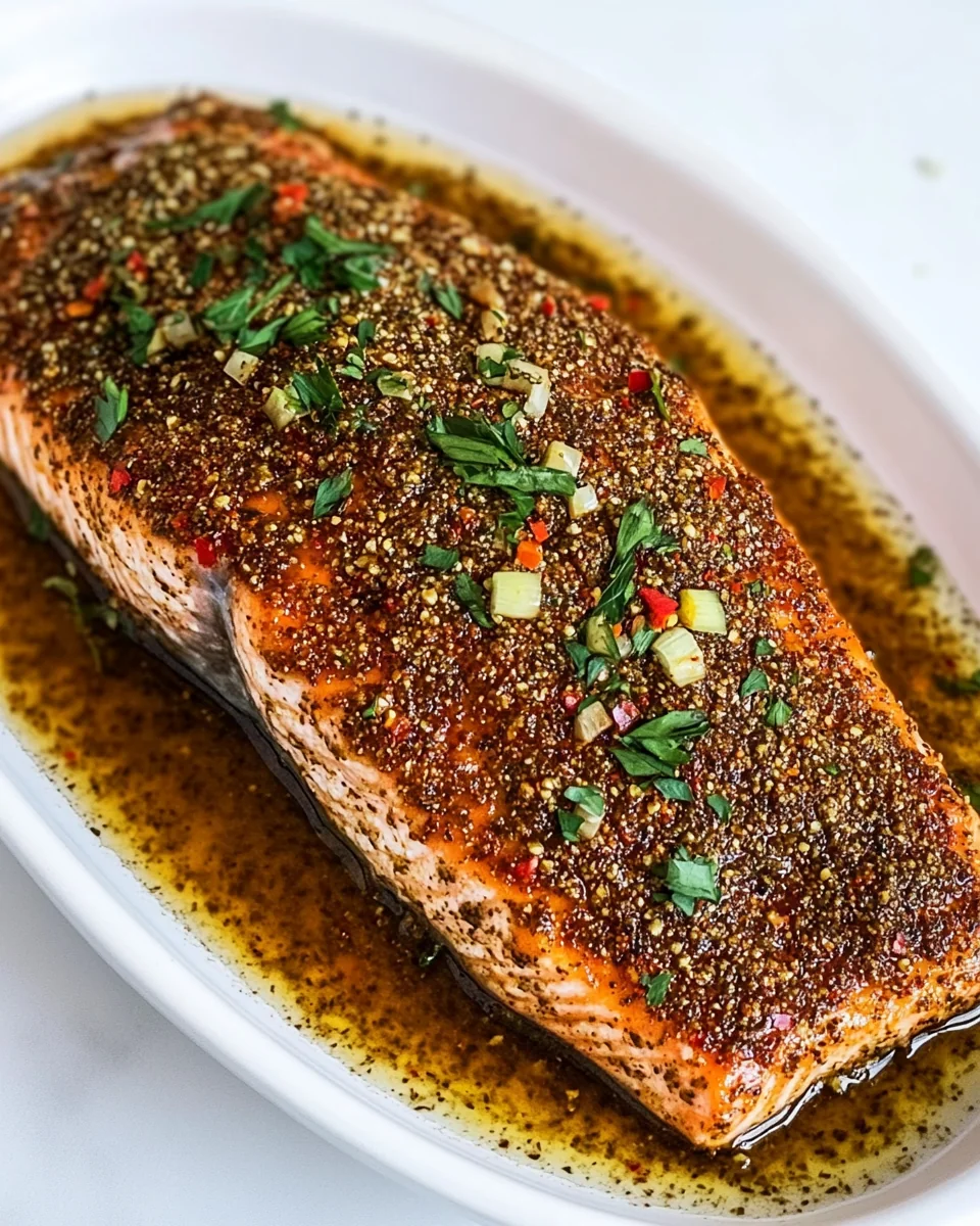 Zaatar Salmon with Spicy Garlic Butter Sauce - additional image